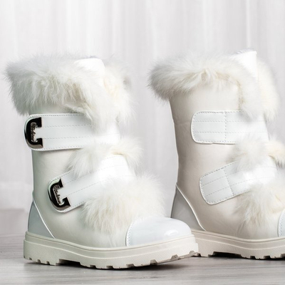 OUTLET Biele snehové topánky s kožušinou od značky Dassacia - Footwear