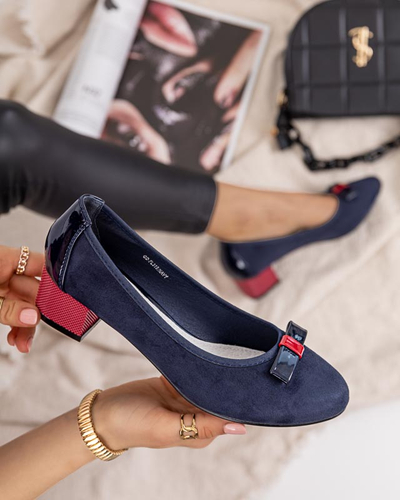 Námornícka modrá dámske vysoké lodičky Sentiso - Obuv