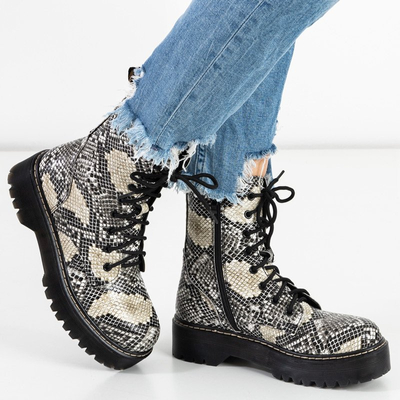 Dámske ploché lodičky z hadej kože Chic Glam - topánky