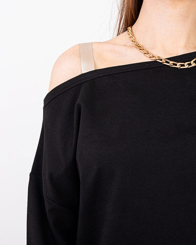 Čierna dámska súprava blúzky a sukne- Oblečenie