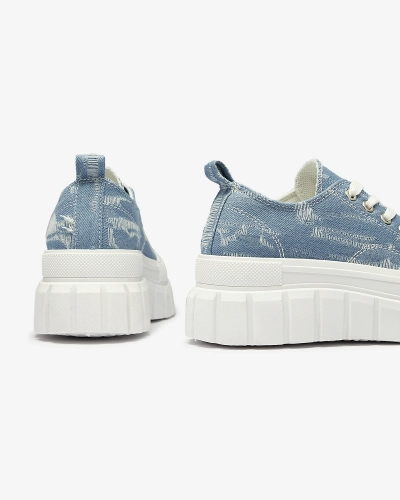 Modré dámske tenisky na platforme Deksif Footwear