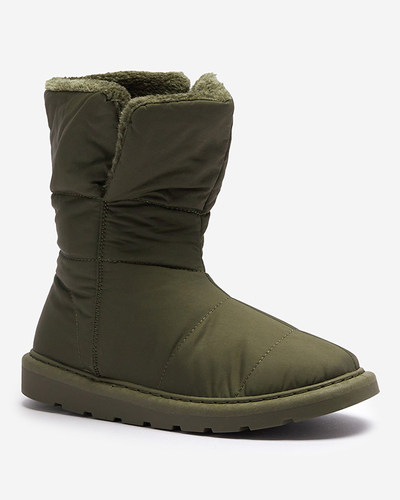 Tmavozelené dámske čižmy a'la snow boots Kalioli- Obuv