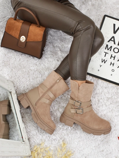 Visoki ženski gležnarji iz eko semiša Callire