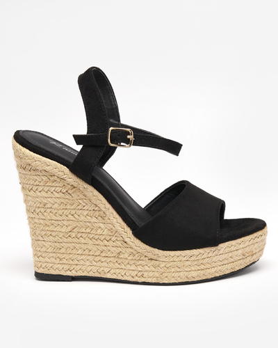 Dámske sandále na vysokom opätku v čiernej farbe Kentui - Obuv