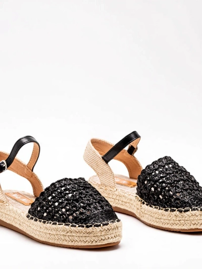 Dámske čierne espadrilky s prelamovaným Triumf - Obuv