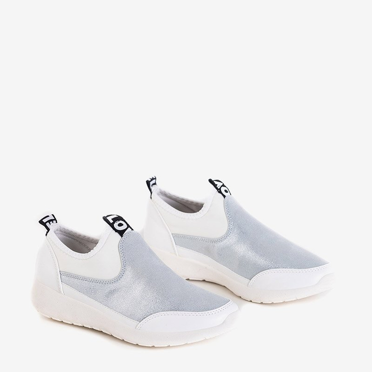 Biele a strieborné dámske športové topánky Jadena - Obuv