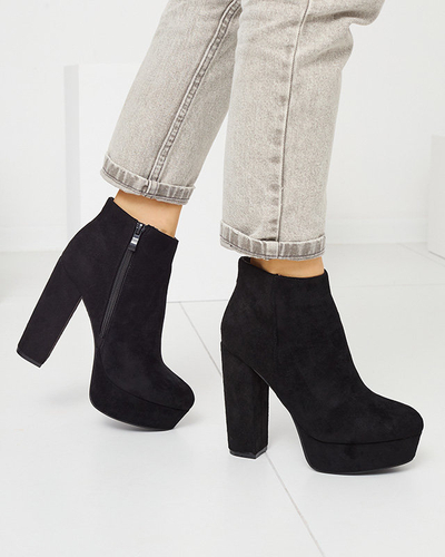 OUTLET Čierne dámske vysoké čižmy Hallisia- Obuv