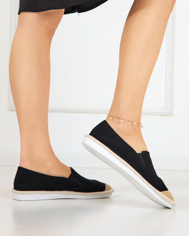 OUTLET Čierne dámske espadrilky Joll-Shoes