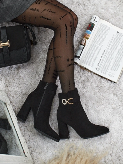 Ženski gležnjarji iz eko semiša s peto Victi