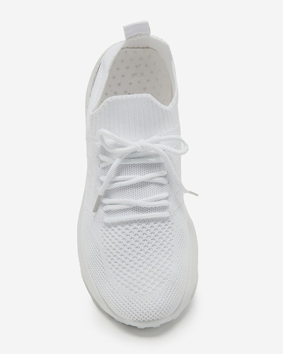 Dámska športová obuv Erina z bielej látky - Obuv