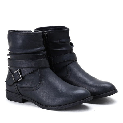 Czarne botki Lia - Obuwie