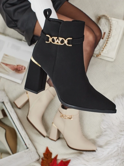 Ženski gležnjarji iz eko semiša s peto Ostirena