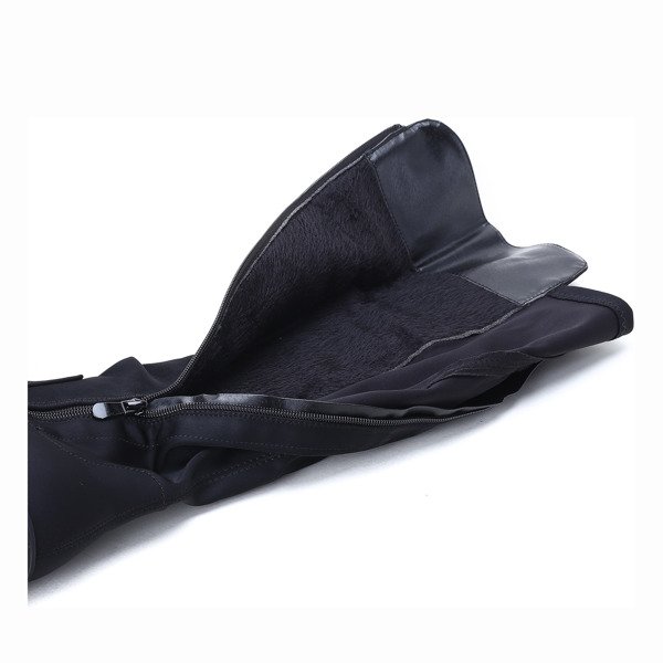 Czarne kozaki na platformie Claudia - Obuwie