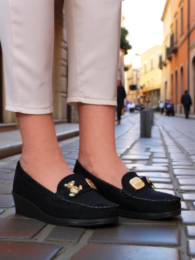 Royalfashion Dámske loafers na nízkej wedge Mollan