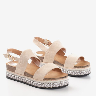 Sandály s platformou Beige Robin - Obuv 1
