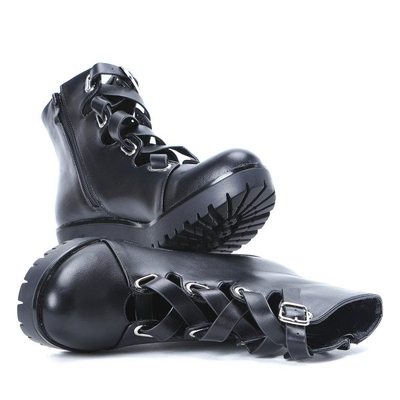 Czarne botki Debbie - Obuwie