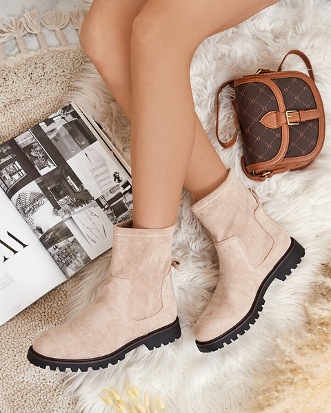 Royalfashion Dámske čižmy Gebimma z eko-semišu