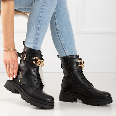 Čierne dámske vysoké topánky Tiahna - obuv