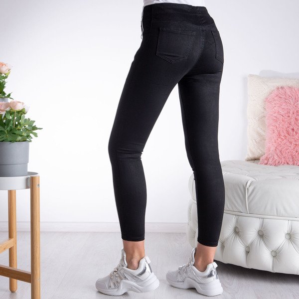 Černé kalhoty s bílým lemováním - Kalhoty 1