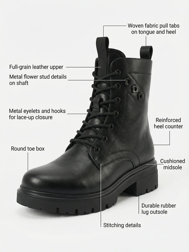 Eko usnjeni ženski gležnarji na vezalke Nometa