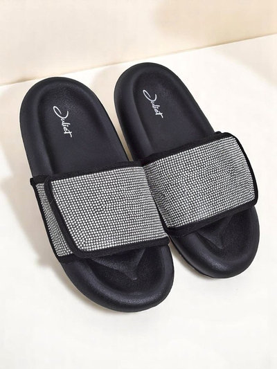 Royalfashion Ženski natikači s ploskim podplatom Sparkle Step