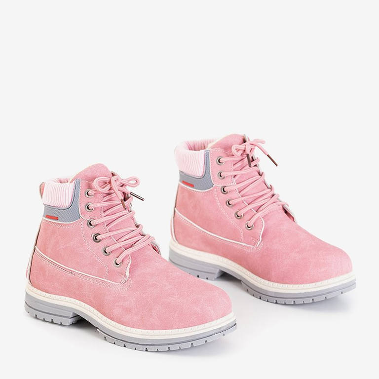 OUTLET Ružové dámske zateplené topánky Triniti - Topánky