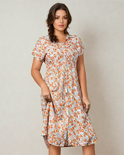 Royalfashion Dámske kvetinové midi šaty