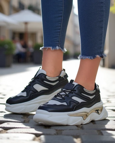 Royalfashion Dámske tenisky na hrubšej podrážke Lesalli