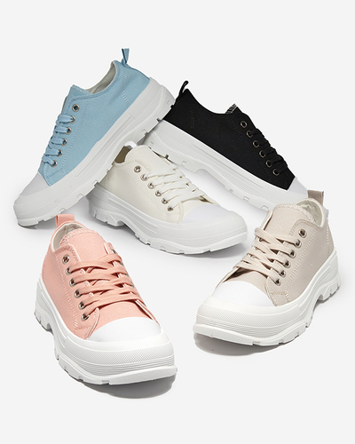 Modré dámske tenisky s vyššou podrážkou Mytiko - Obuv