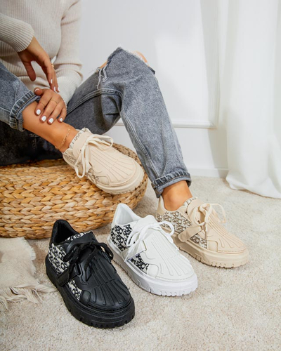 Dámske čierne športové tenisky s potlačou Ibibis - Obuv