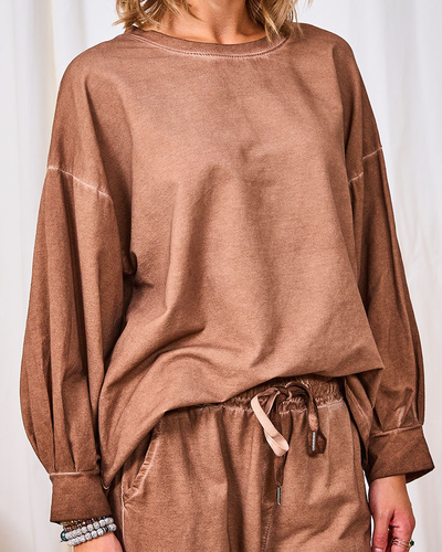 Royalfashion Dámska mikinová súprava Casual camel