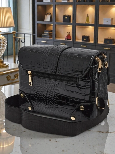 Lakirana majhna ženska torbica iz eko usnja Lune Mua