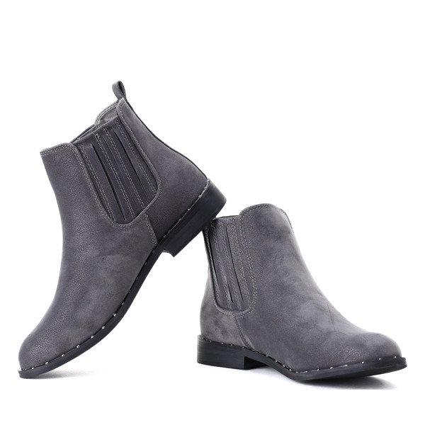 Klasyczne sztyblety w kolorze szarym Audria- Obuwie