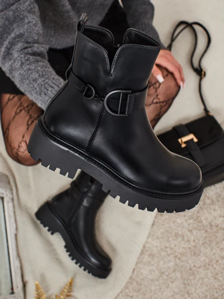 Eko usnjeni ženski gležnarji Marques