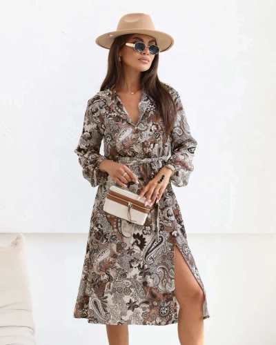 Royalfashion Dámske midi šaty s potlačou