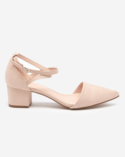 Dámske béžové sandále na stĺpiku Crisco - Obuv