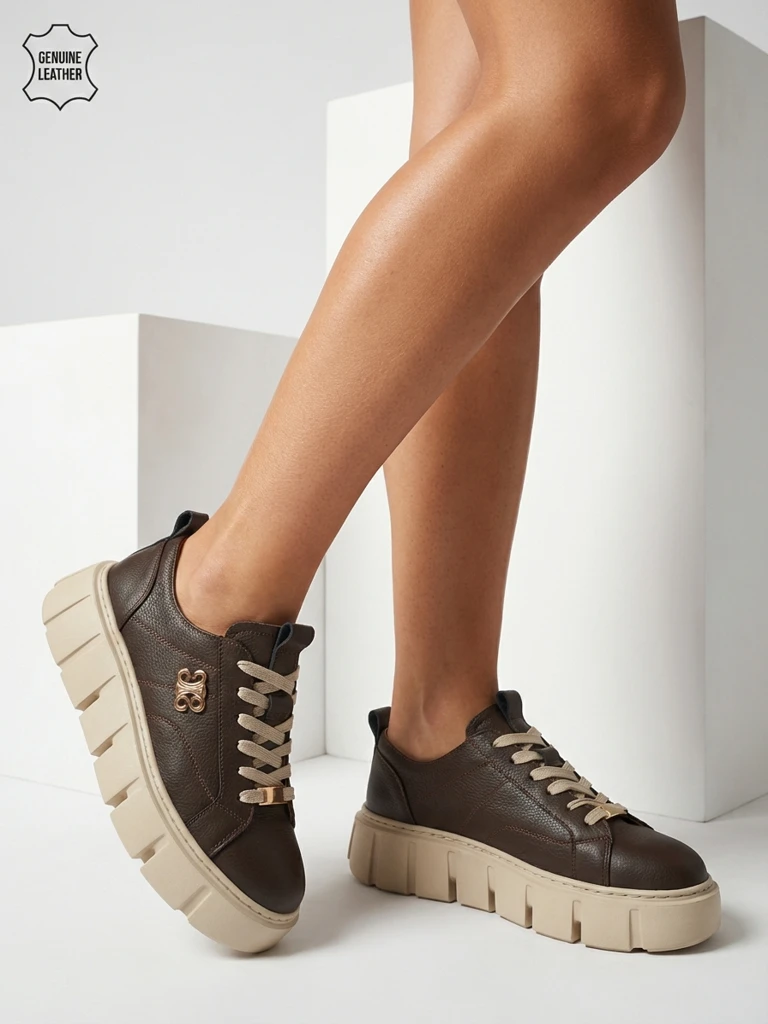 Športne ženske superge iz naravnega usnja Taures