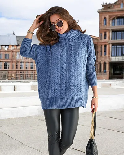Royalfashion Dámsky sveter s rolákom