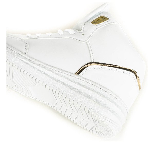 Białe buty sportowe ze złotymi elementami Alto - Obuwie