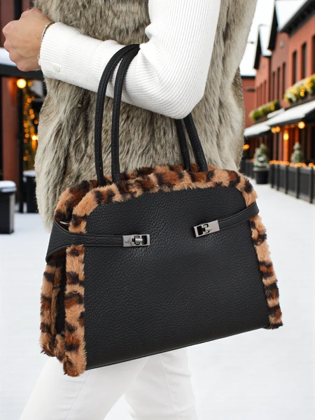 Majhna ženska torbica iz eko usnja s panterjevim vzorcem Panthory