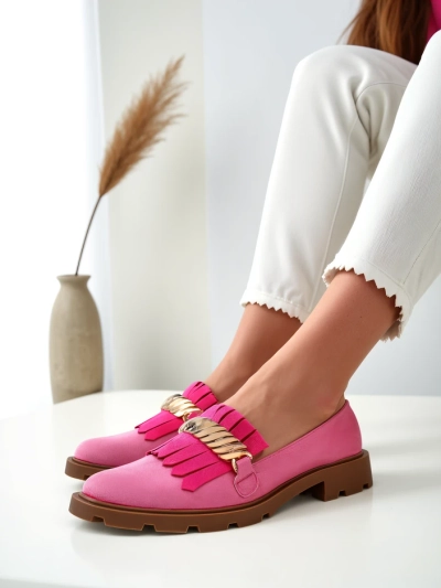 Royalfashion Dámske mokasíny z ekologickej semišovej kože Mare Nostrum