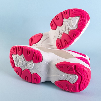 VÝPLET Biela a fuchsiová dámska športová obuv Rebina - Obuv