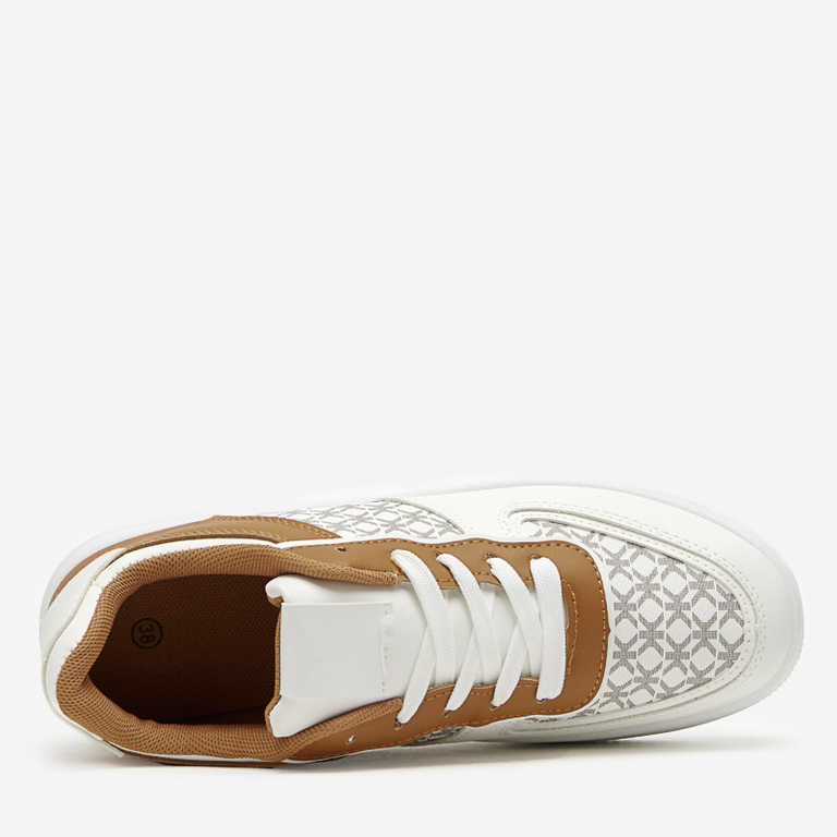 Dámske biele športové topánky s potlačou Glou - Obuv