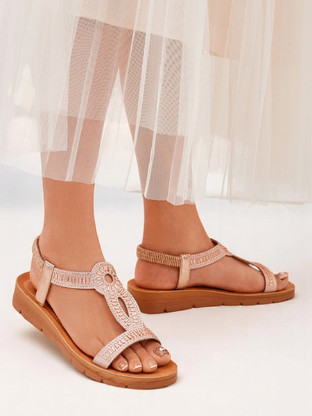 Royalfashion Dámske sandále Ava Shine s ozdobnými remienkami