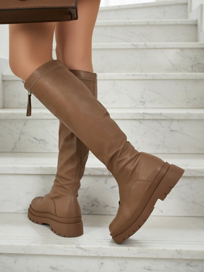 Ženski škornji z zadrgo na sredini Merivon