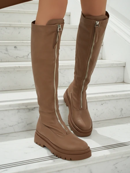 Ženski škornji z zadrgo na sredini Merivon