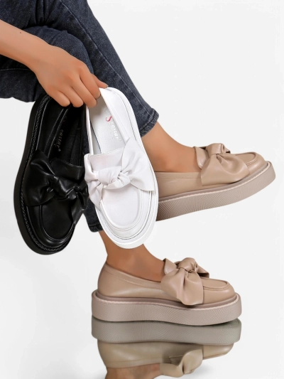 Royalfashion Elegantné dámske mokasíny s mašľou Ortto