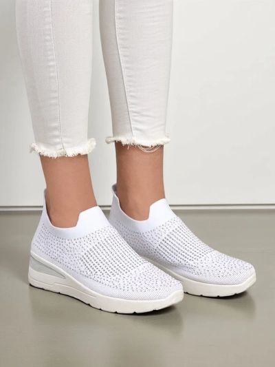 Royalfashion Klzné dámske wedge tenisky s rhinestones Qelavise