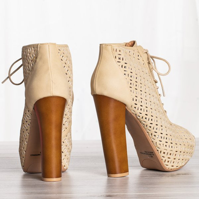 Béžové topánky na stĺpiku Ritta - Obuv