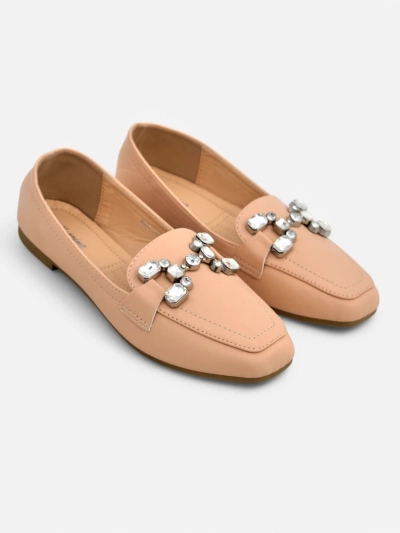 Royalfashion Dámske mokasíny s rhinestones Lecilla